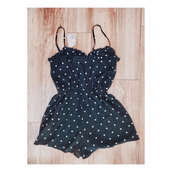 NEW w-Tag! H&M Romper Jumpsuit Polkadot top+short Sz 2 onesie *DISCOUNT SHIPPING - Picture 3 of 5